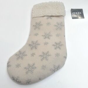 Glitter Snowflake Ivory Christmas Stocking ULTA Beauty